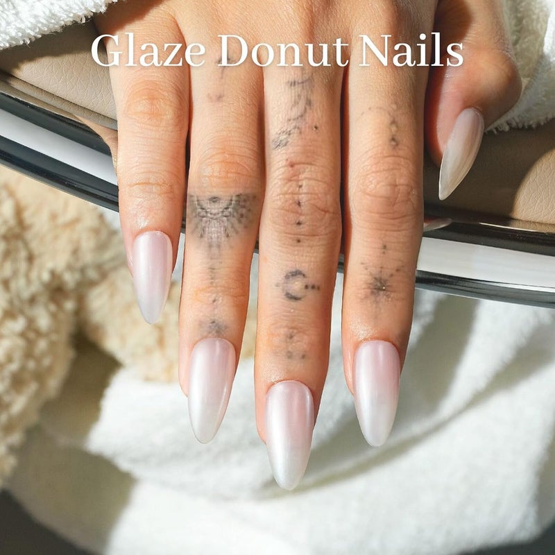Pretty Diva Glazed Donut Nail Chrome Powder - White Pearl Chrome Nail Powder Magic White Chrome Powder for Nails, High Gloss Pearlescent Chrome Nail Powder for DIY Nail Art. - Image 2